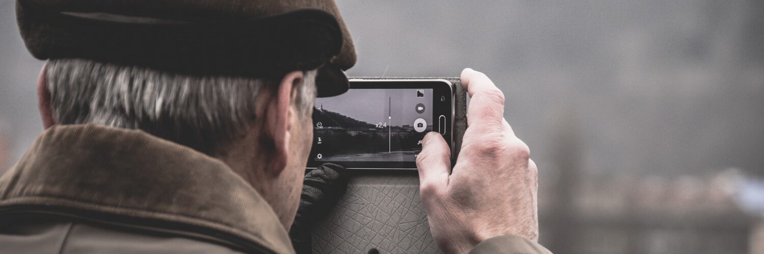 man holding smartphone