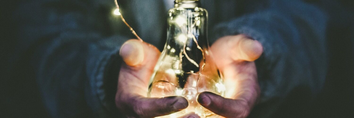 Man holding bulb