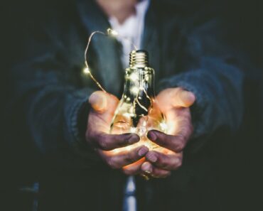 Man holding bulb