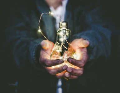 Man holding bulb